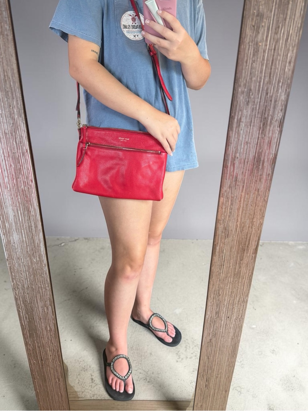 kate spade Red Pebbled Leather Crossbody with Gold Hardware - Picture 9 of 9